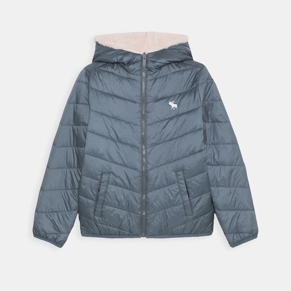 abercrombie kids Other - Abercrombie Kids Charcoal Reversible Puffer Jacket